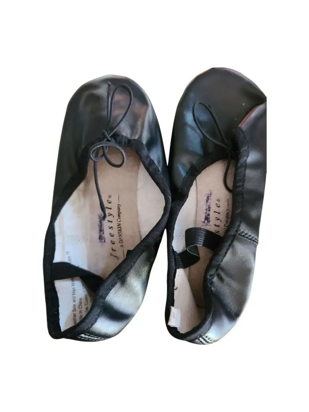 Freestyle Black Ballet Flats, Girls Size 2/3